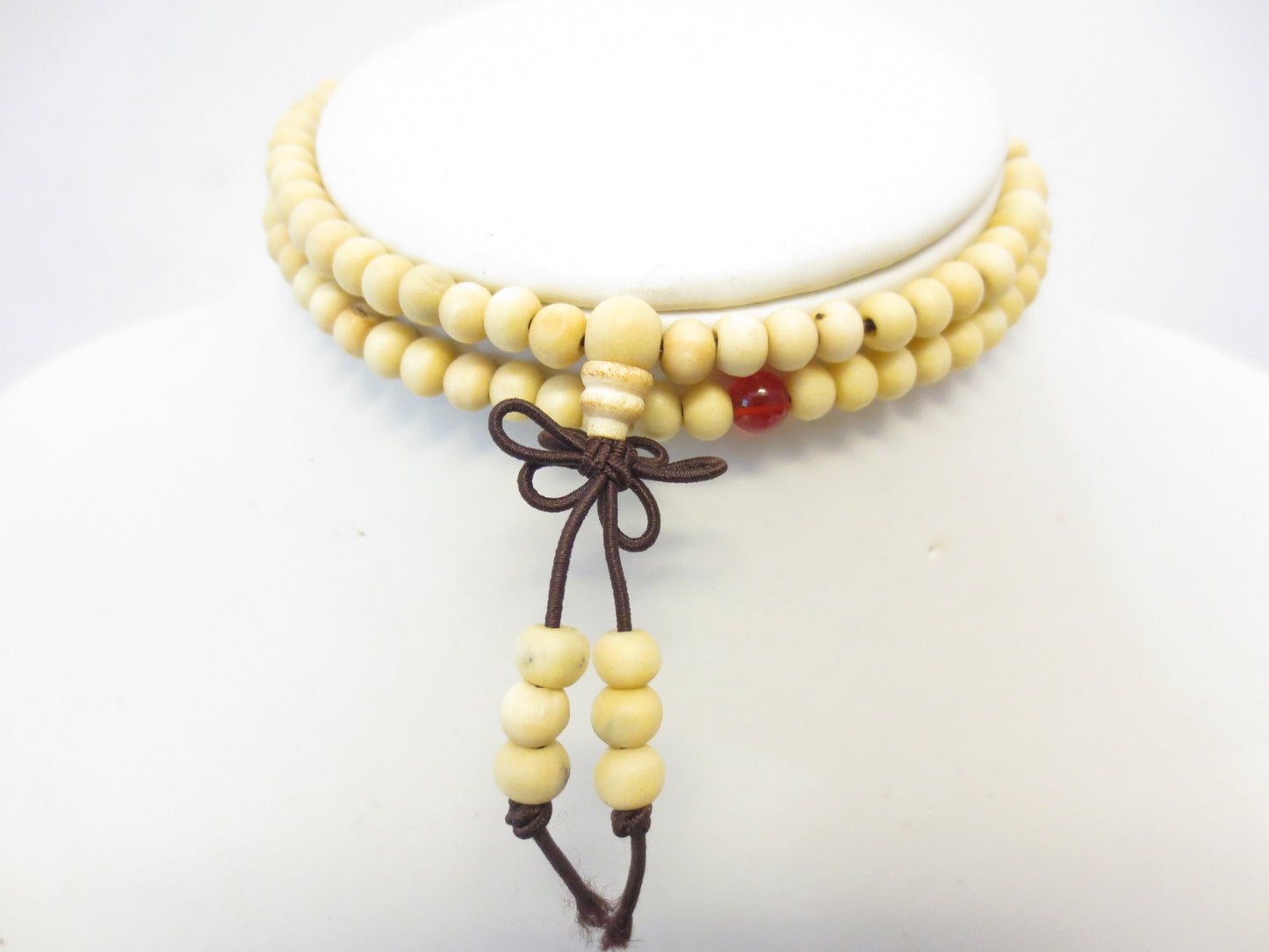 Mala Gebedsketting Creme Sandalhout 6mm