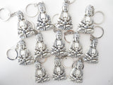 Buddha Kopf keychain grun