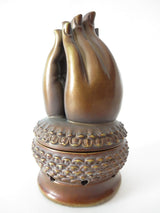 Meditation hands incense/conesburner bronze
