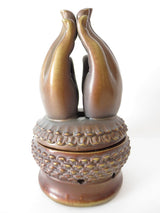 Meditation hands incense/conesburner bronze