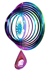 Mittlerer Cosmo Windspinner Sonne &amp; Mond - Regenbogentropfen