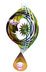 Mittlerer Cosmo Windspinner Sonne &amp; Mond - Regenbogentropfen