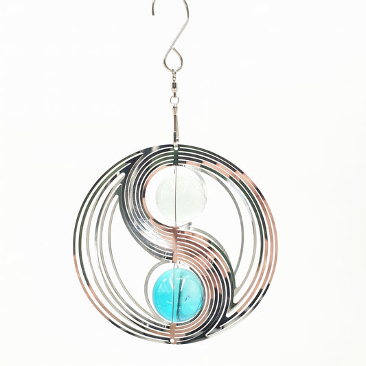 Mini Cosmo Yin Yang Wasserblau (2st)