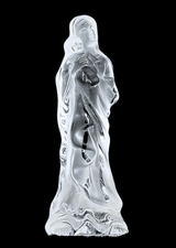 Mutter-und-Kind-Statue aus Kristallglas mit Kette – 10 cm