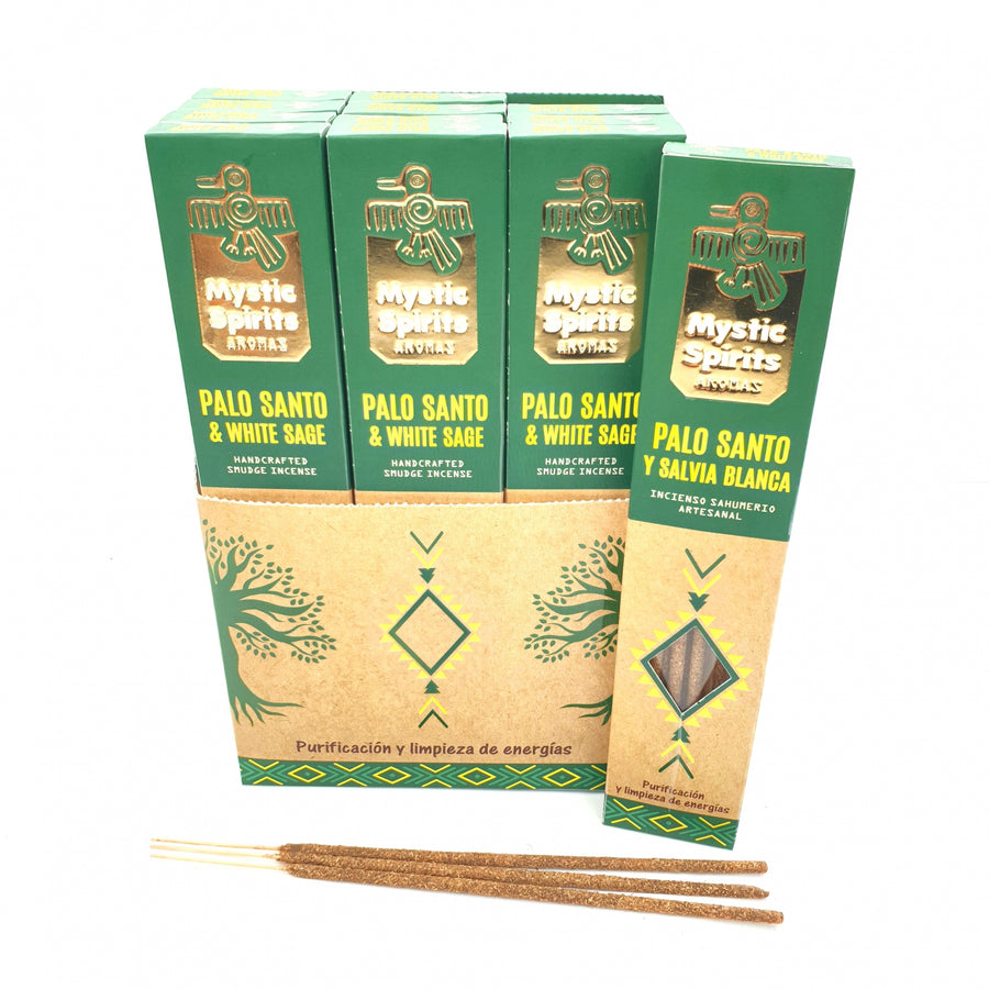 Mystic Spirits Weißer Salbei &amp; Palo Santo – Handgefertigte Räucherstäbchen