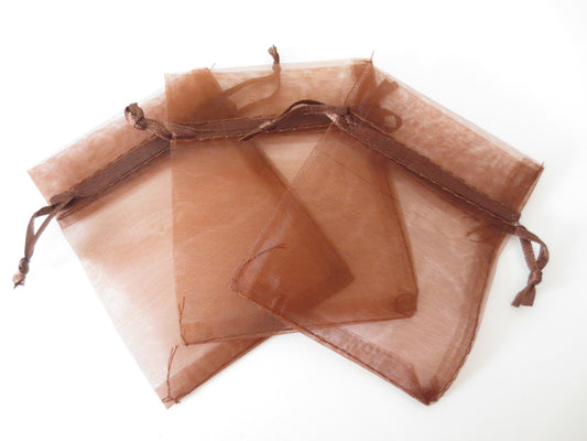 Organzabeutel 10 x 15 cm - Braun (100st)