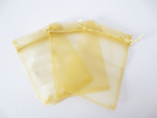 Organzabeutel 10 x 15 cm - Licht Gold (100st)