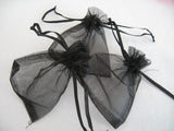 Organzabeutel 10 x 15 cm - Schwarz (100st)