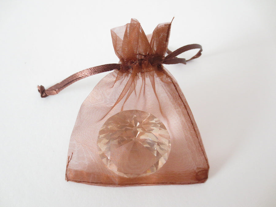 Organzabeutel 7,5 x 10 cm - Braun (100 Stück)