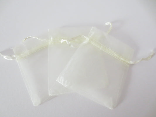 Organzabeutel 7,5 x 10 cm - Creme (100 Stück)