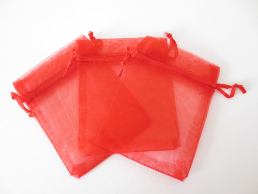 Organzabeutel 7,5 x 10 cm - Rot (100 Stück)