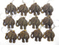 Polystone Olifant Sleutelhanger Set von 12 braun