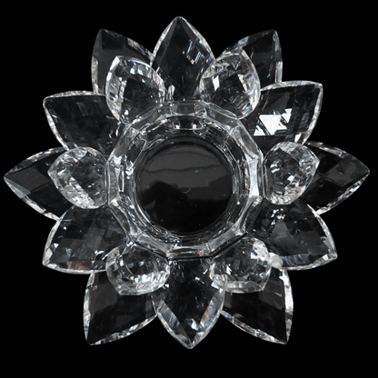 Produkttitel: Kristall-Lotus Teelichthalter (Groß)