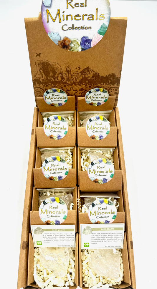 Natürliche Bergkristall Cluster Set (16 Stück)