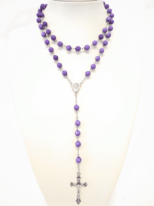 Rosenkranz rundeckig Lila