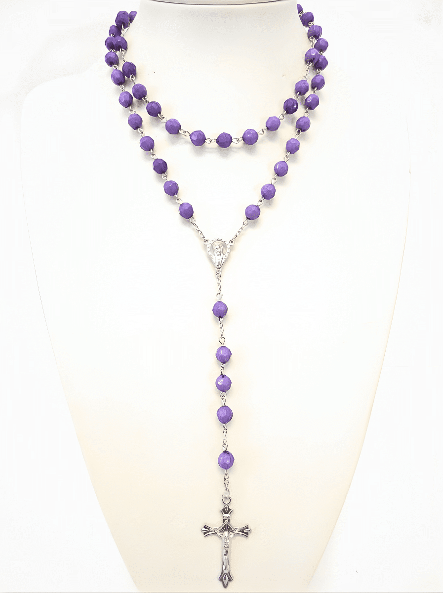 Rosenkranz rundeckig Lila