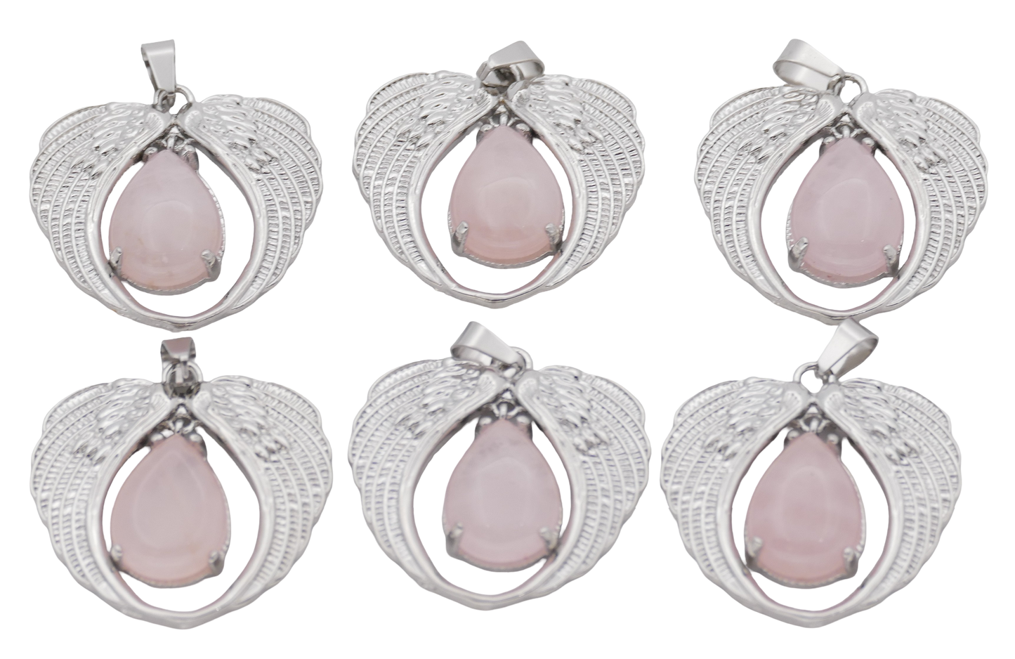 Rozenkwarts Hanger mit Engelsflügeln (Set aus 6 Stück)