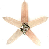 Rosenquarz Anhänger Pfeil Set (5Stk)