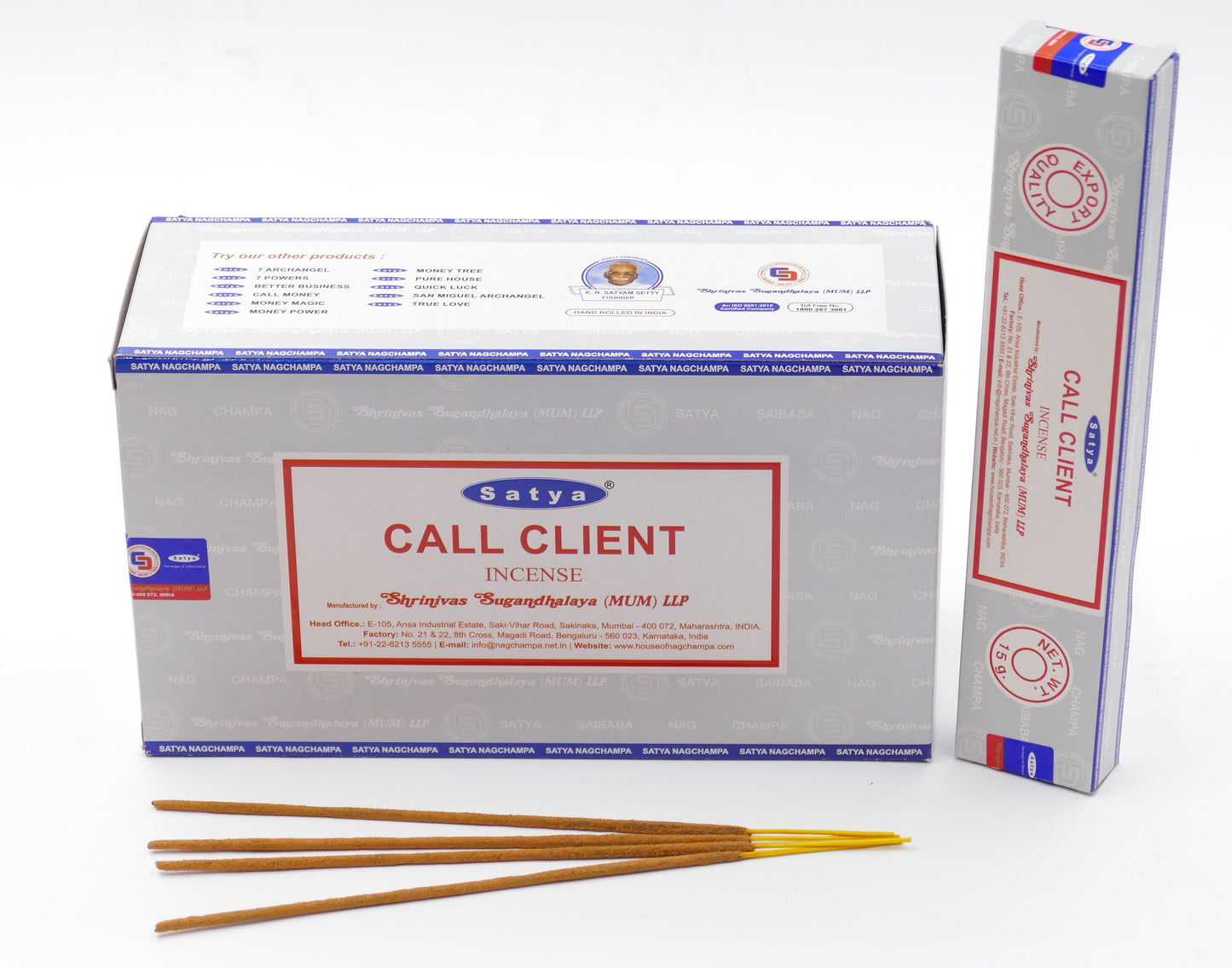 Satya Nag Champa Call Client 15 g