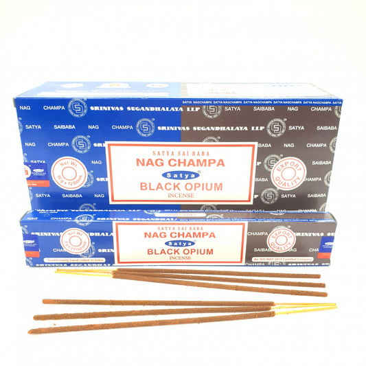 Satya Sai Baba - Nag Champa &amp; Schwarzes Opium 16g