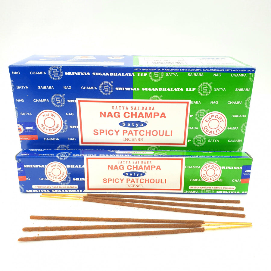 Satya Sai Baba - Nag Champa &amp; würziges Patchoul 16g