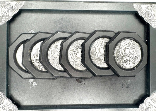 Thailändisches Elefanten-Untersetzer-Set