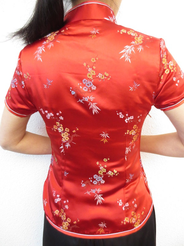 Shanghai Blouse bloesem rood - 34