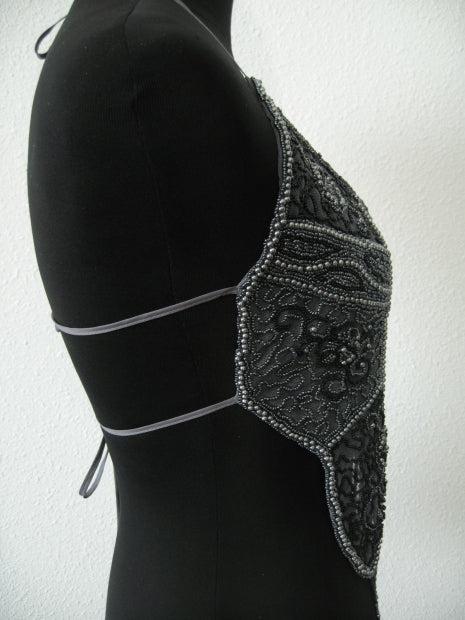 Shirt mit Perlen (silber)