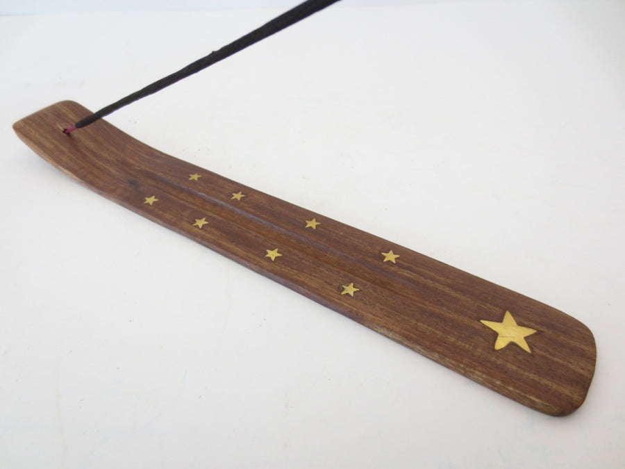 Räucherstäbchenhalter aus Holz – Stern (10 Stück)