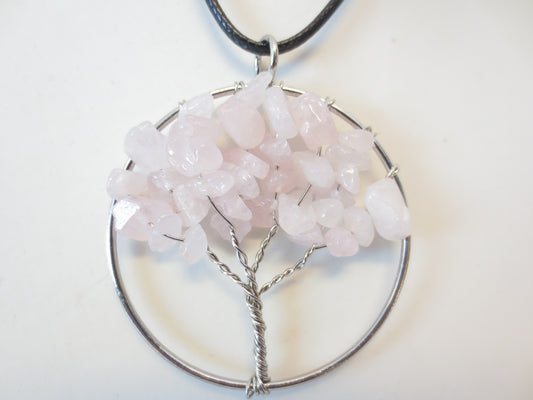 Tree of Life Halskette - Rosenquarz