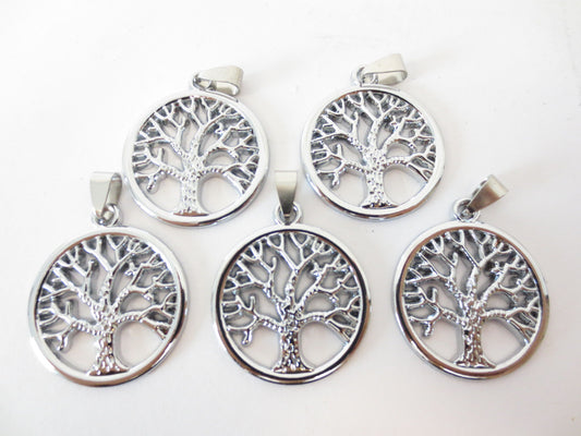 Tree of Life Pendant Set von 5 Silber