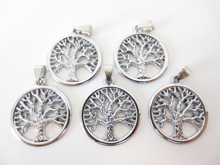 Tree of Life Pendant Set von 5 Silber