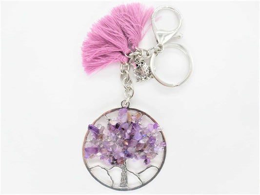 Tree of Life keychain amethyst