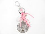 Tree of Life keychain mit rosenquarz ball