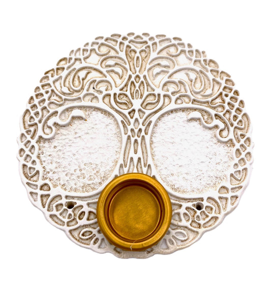 Weißer Baum des Lebens-Räucherhalter für Stäbchen &amp; Kegel Set (6 stück)