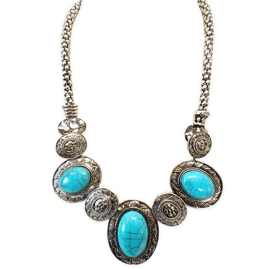 Trkis Halskette &amp; Ohrring Set B