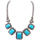 Trkis Halskette &amp; Ohrring Set G