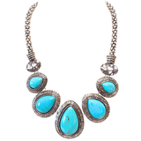 Trkis Halskette &amp; Ohrring Set H