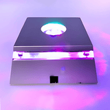 Silberne quadratische Display-Lichtbasis – 6,8 cm