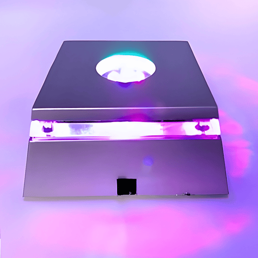 Silberne quadratische Display-Lichtbasis – 6,8 cm