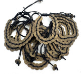 Verstellbare Glücksmünzen-Armbänder, 12 Stück