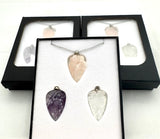 Austauschbare Edelstein-Pfeilspitzen-Anhänger, 3er-Set