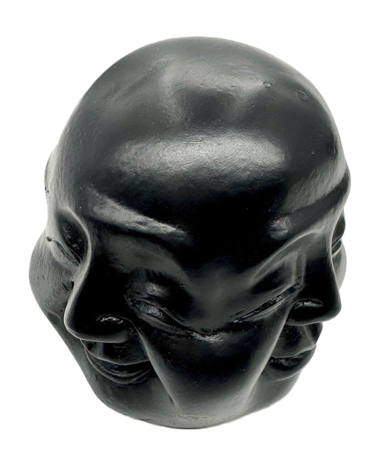 Vier Gesichter Buddha Ausdruck - Schwarz (klein)