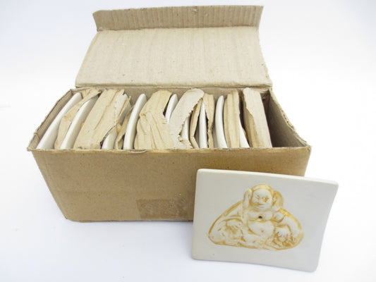 Weißer Quadratischer Buddha-Räucherhalter für Stäbchen Set (6 stück)