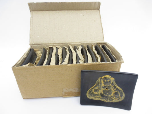 Schwarzer Quadratischer Buddha-Räucherhalter für Stäbchen Set (6 stück)