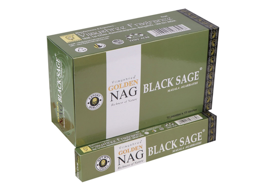 Golden Nag Black Sage Masala Räucherstäbchen 15 g