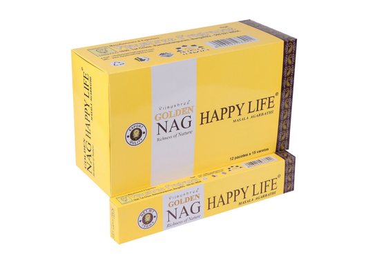 Golden Nag Happy Life Masala Räucherstäbchen 15 g