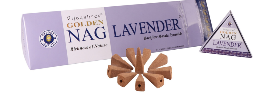 Vijayshree Golden Nag Rückflusskegel - Lavender