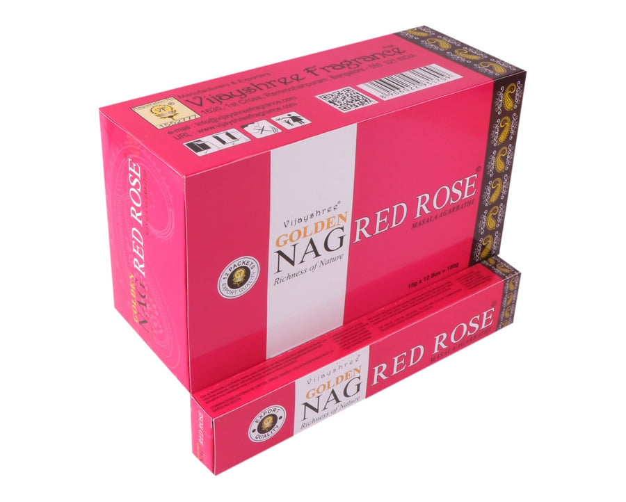 Golden Nag Red Rose Masala Räucherstäbchen 15 g