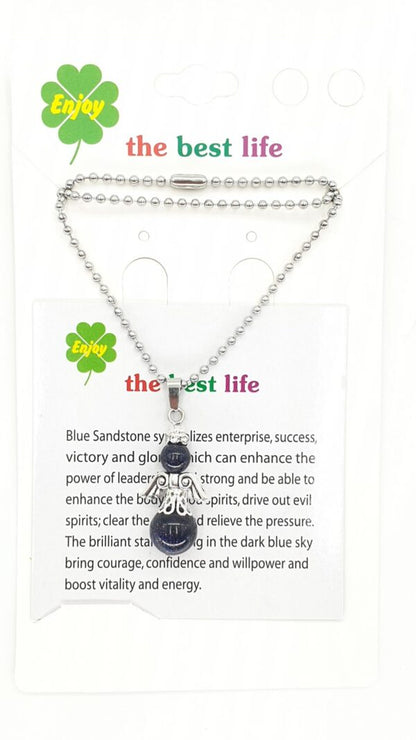 Großhandel – Engelskette aus blauem Goldstein